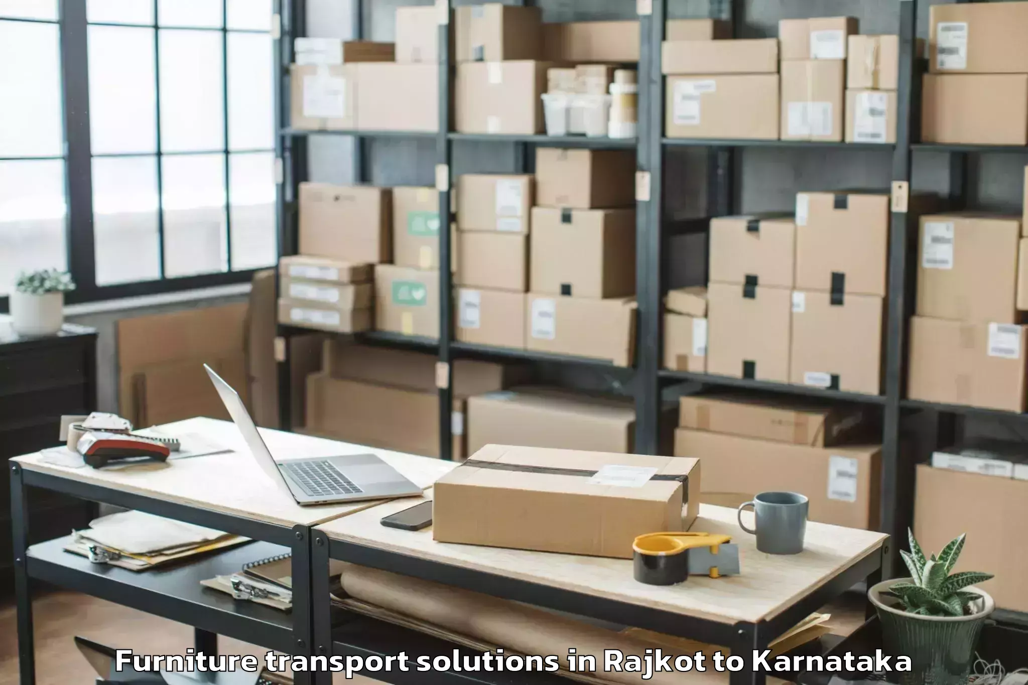 Expert Rajkot to Tirthahalli Furniture Transport Solutions